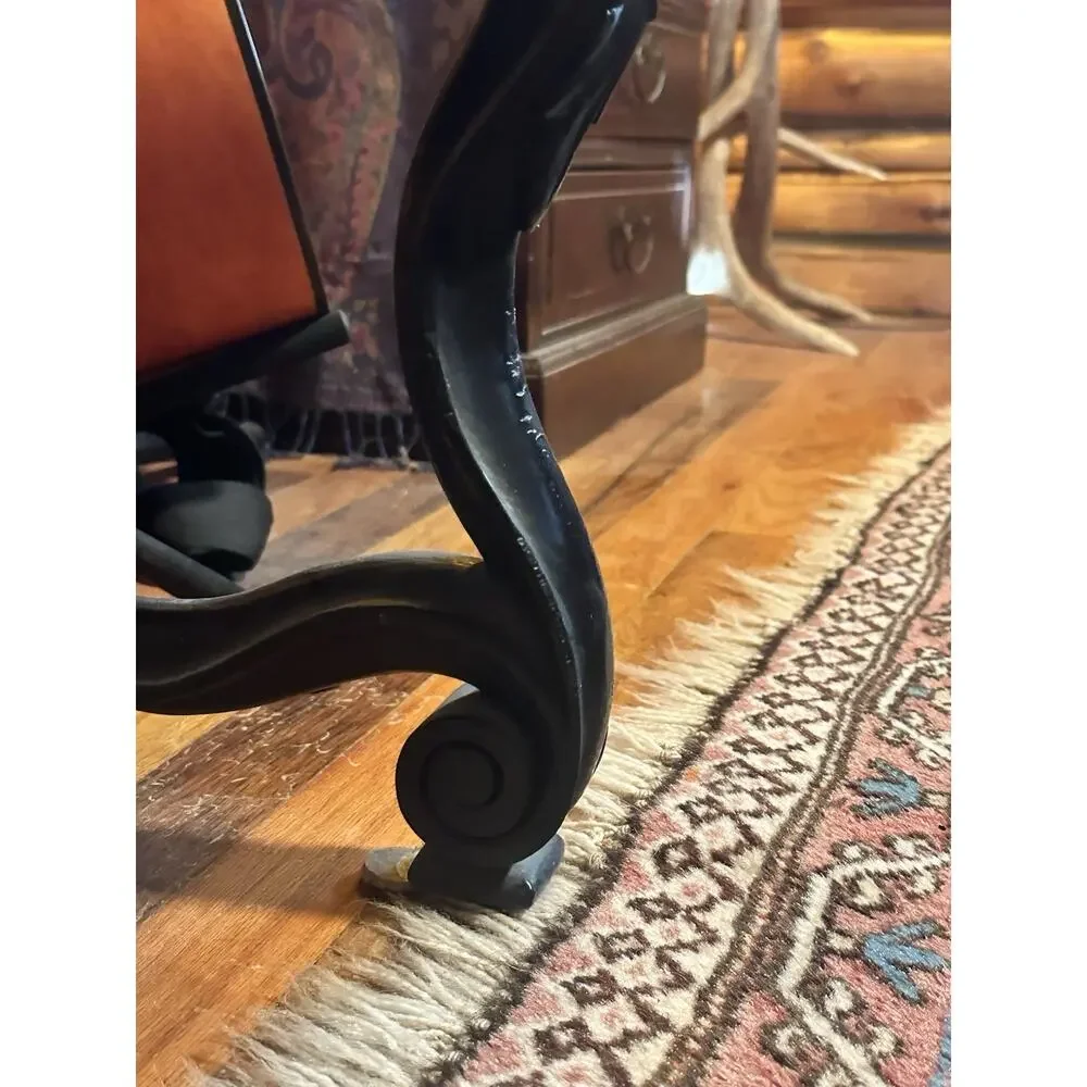 Ralph Lauren Home EJ Victor High Back Side Chair Leather Rush Nailhead Lodge